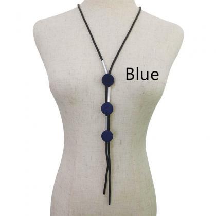 Round Button Matching Necklace For ..