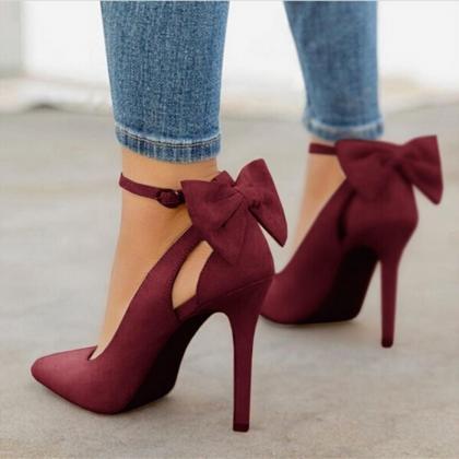 Pointed Toe Suede Women Pumps High Heels Shoes..
