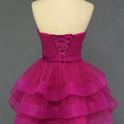 Pleated Sweetheart Short Party Dress