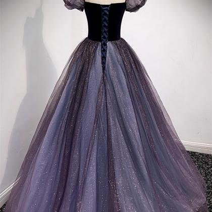 Latern Sleeves Glitter Princess Dress Gown