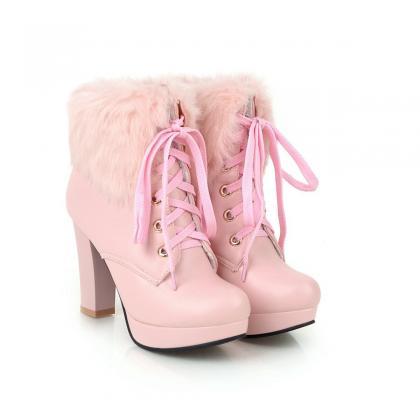 Women Pink Winter Boots