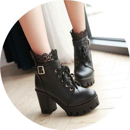 Platform Ankle Boots Women