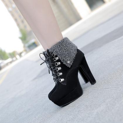 Black Winter Ankle Boots
