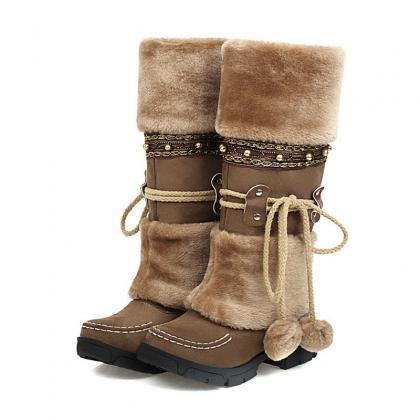 Winter Faux Fur-lined Boots