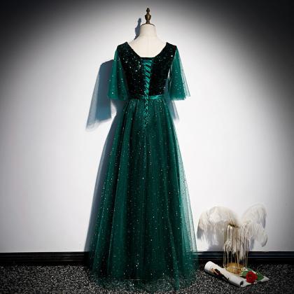 Star Tulle Floor Length Formal Occasion Dress With..