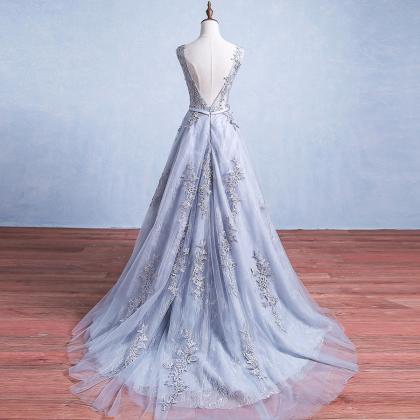 Illusion Bodice Long Formal Occasion Dress