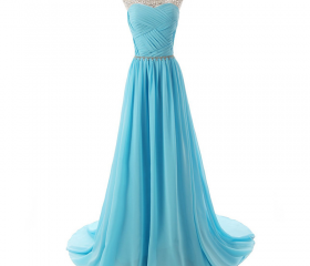 A Line Black Prom Dresses Jewel Cap Sleeves with Pearls LBQ1276 main image 1