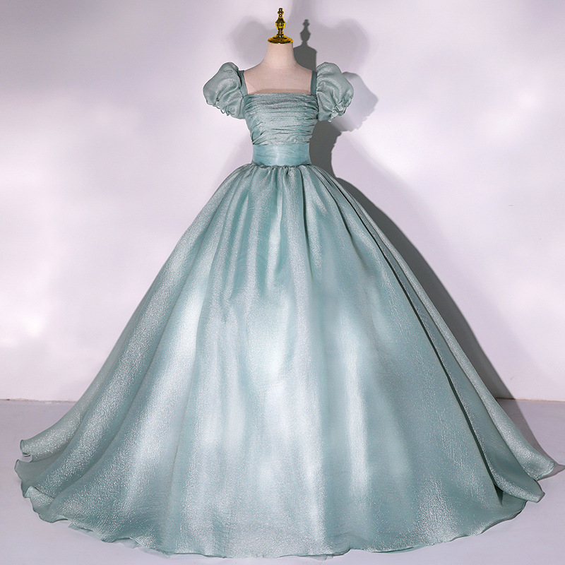 Puffy Sleeves Ball Gown Dress Party