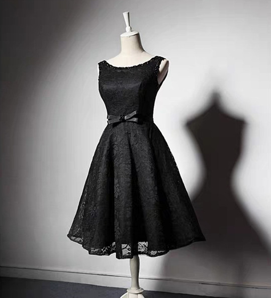 Black Lace Hoco Party Dress