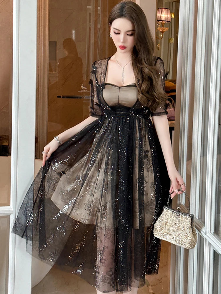 Overlay evening gowns deals