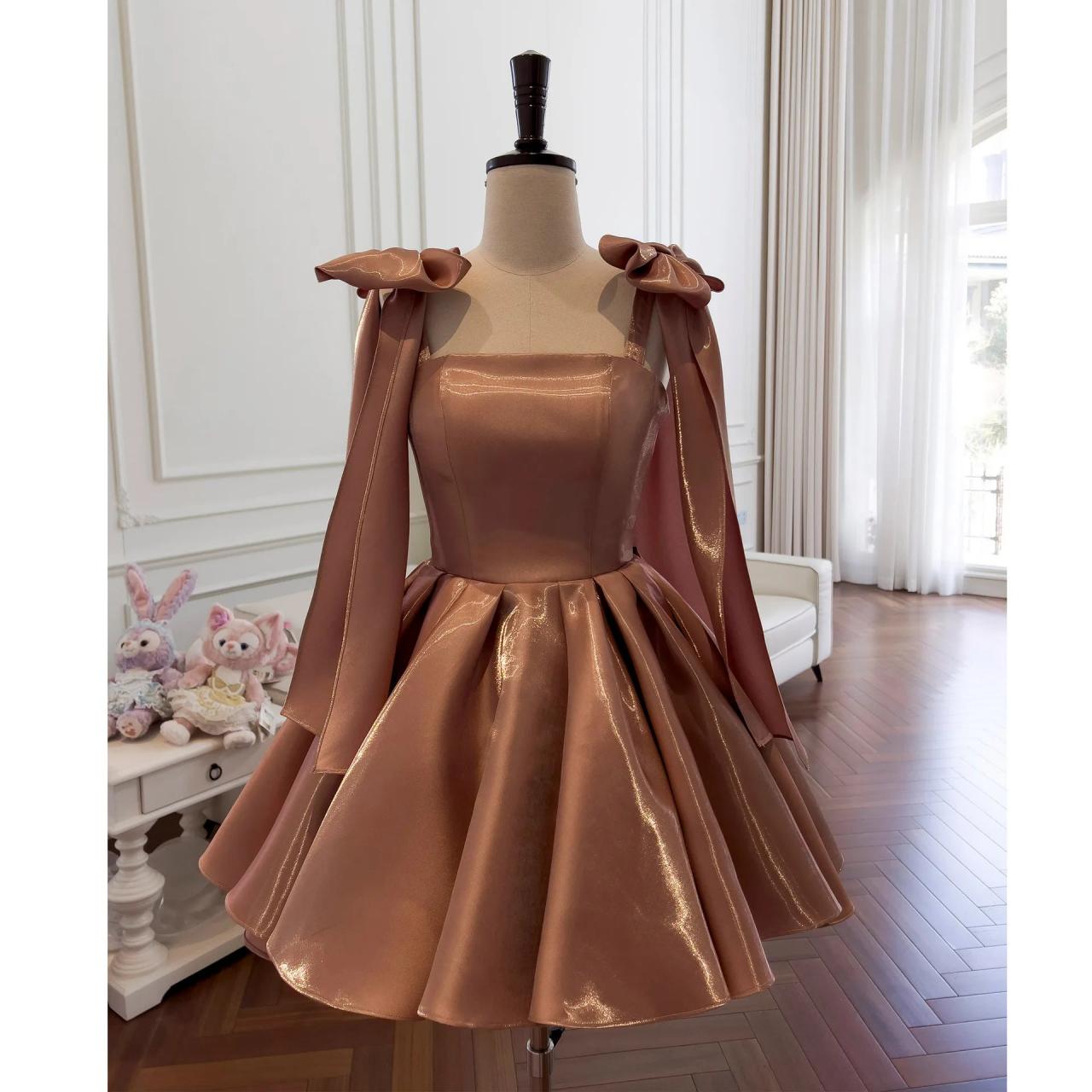Off Shoulder Backless Satin Dress With Slit Daffodil