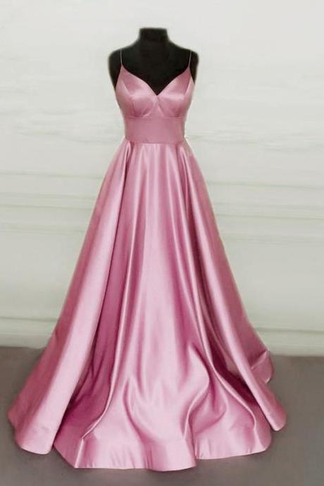 Simple Long Prom Dresses Floor Length Formal Occasion Evening Gowns