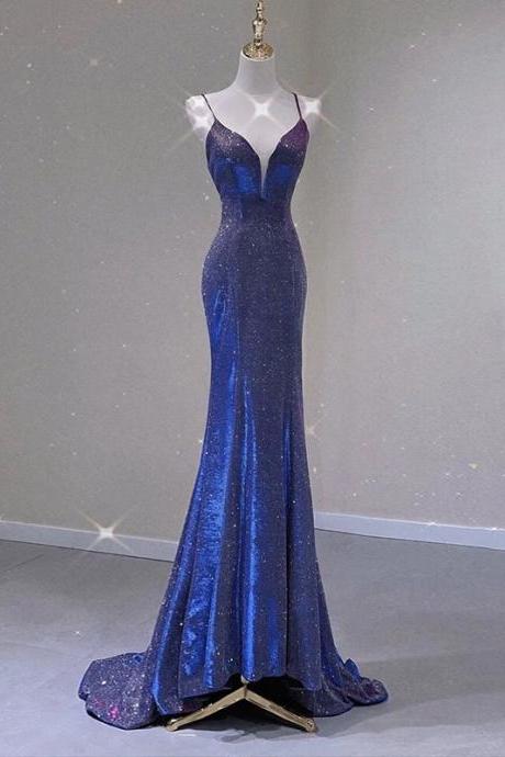 Sleeveless Long Prom Dress With Tie Back Evening Gown