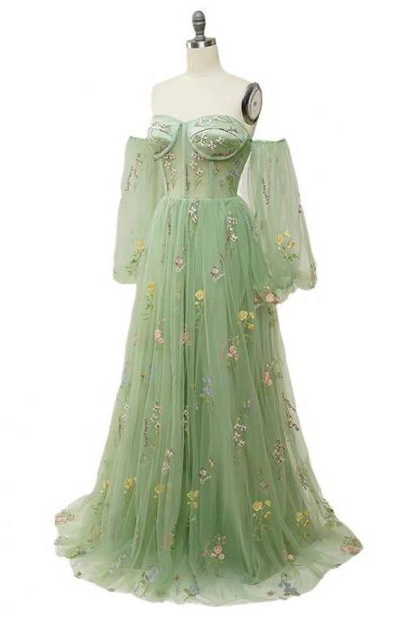 Sleeveless Floral Long Maxi Dress With Detachable Latern Sleeves