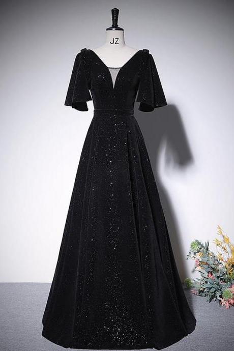Glitter Black Formal Occasion Dress
