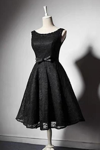 Black Lace Hoco Party Dress