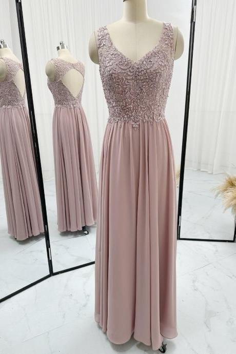 Floor Length Chiffon Long Prom Dress