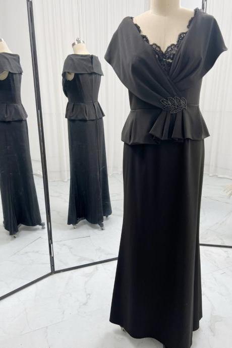 Black Plus Size Women Formal Dress