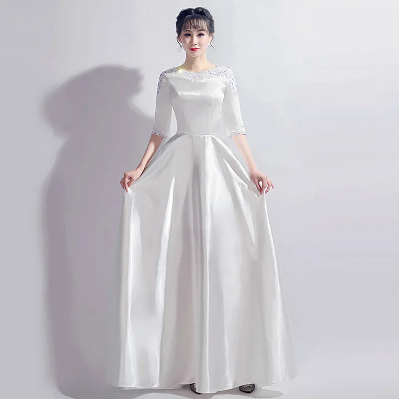 Boat Neck Pretty Satin Bows Off Shoulder Short Casual Wedding Dress