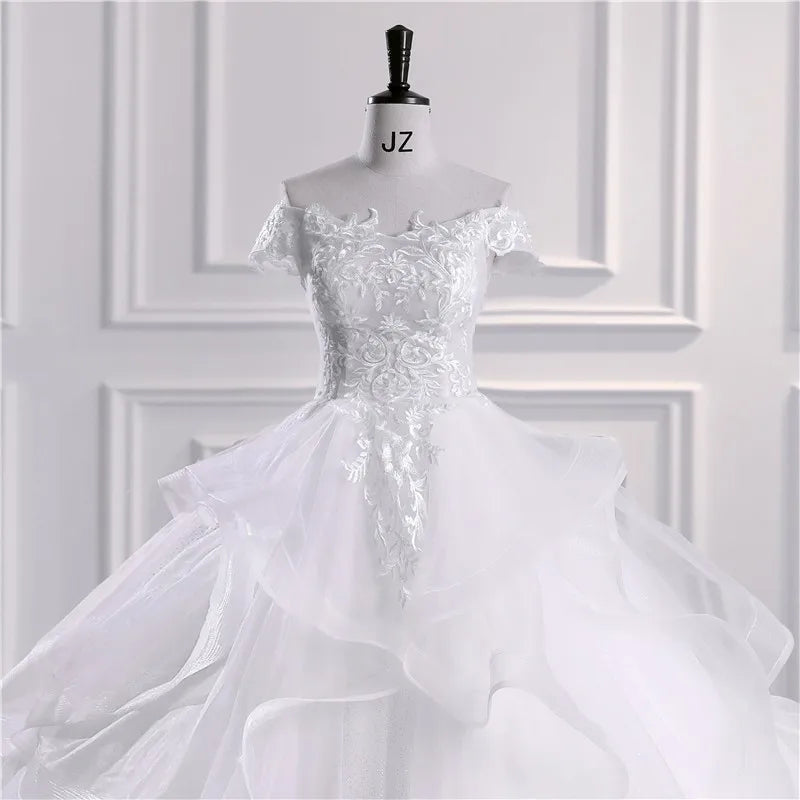 Women's Gorgeous Off-shoulder Full Lace Wedding Dresses Graduation Dress main image 0