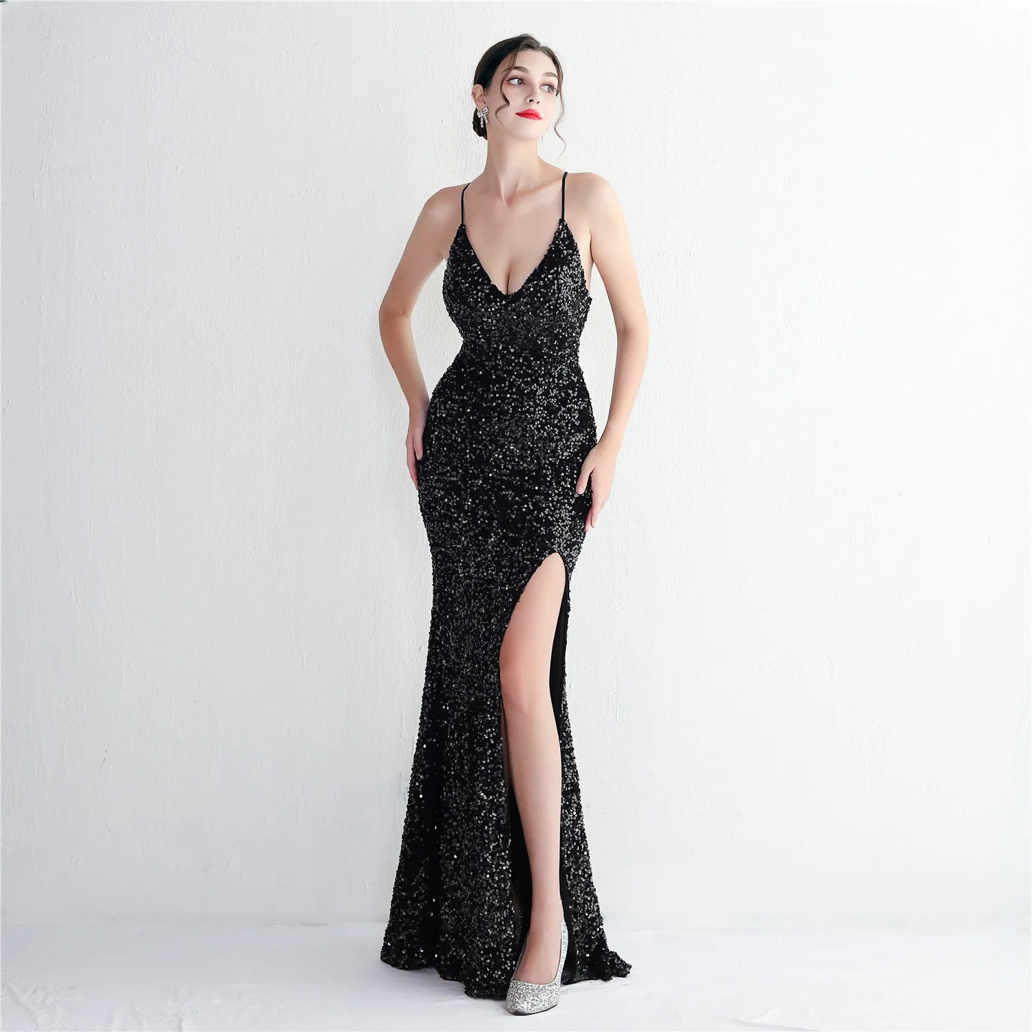 aqua blue mini dress Jamelle Off Shoulder Glamorous Black Glitter Caged Size:US6 LAST_CHANCE_TO_BUY_ESS26