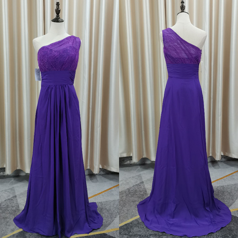 Long Sleeves Purple Sheath One Shoulder Pom Dress